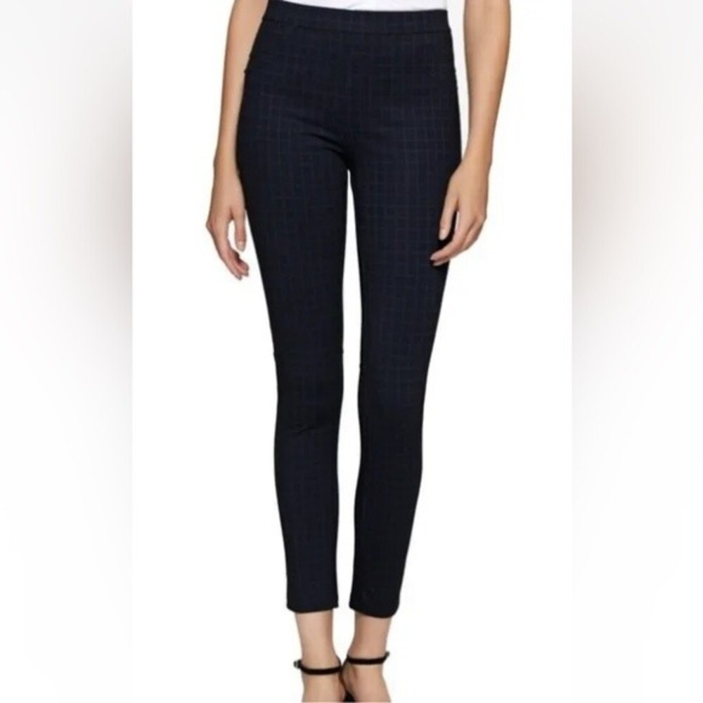 Sanctuary Women's Blue Black Skinny Ponte Grid Stretch Pants Size M New W Tag